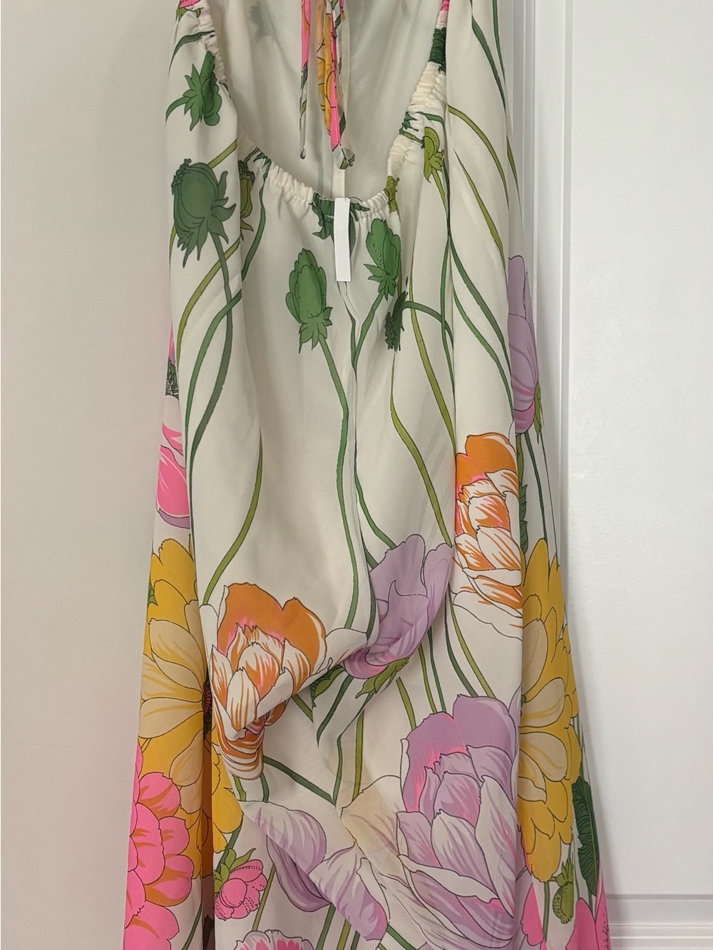 ASOS Floral Wide-Leg Jumpsuit in White, Pink, Yellow & Green - Picture 2 of 6